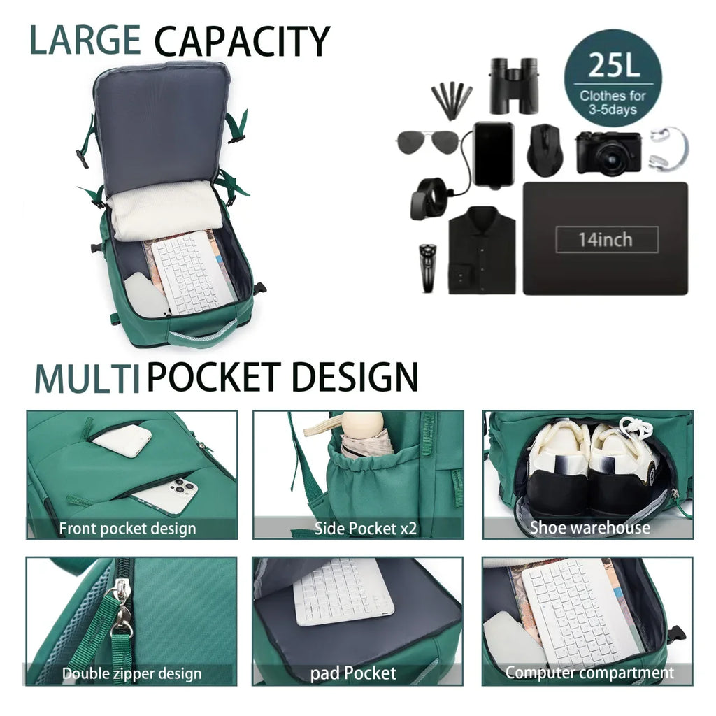 Leisure Lightweight Backpack Travel Backpack Female  male New Backpack Student Schoolbag Large Capacity Travel Commuter Luggage carry on case under airplane seat bag