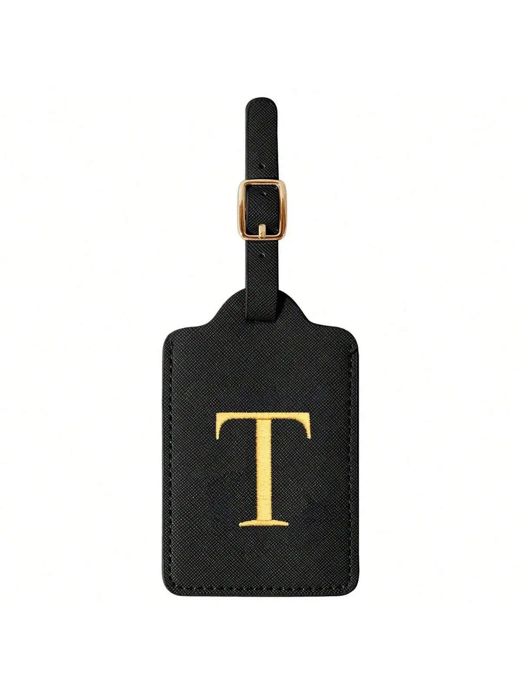 PU Leather Luggage Tag for Travel - Durable Suitcase ID Tag with Privacy Cover & Name Card Slot (A-Z) liu