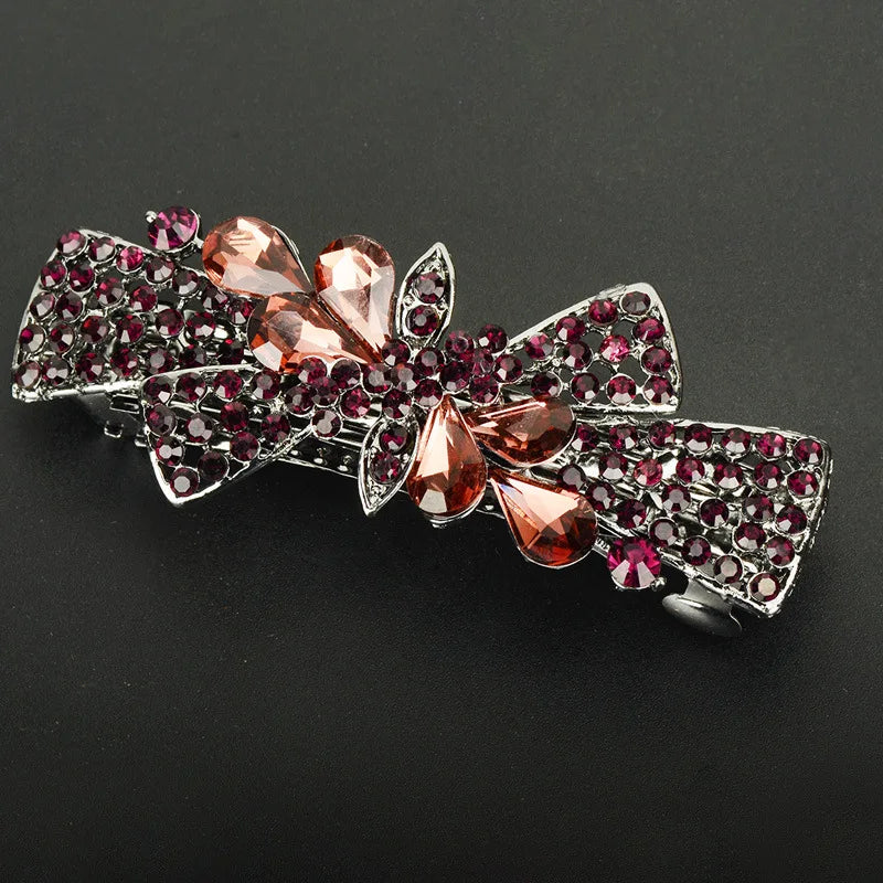 Hair Clip  Colourful Crystal Butterfly Spring Hairpin Clips half up / half down hair