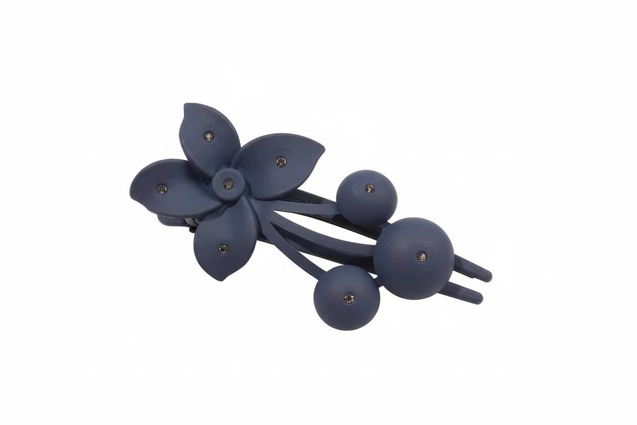 Flower Hair Clips Crab Elegant Ponytail Fashion Matte Rhinestone Cherry Hairpins Hair Claw Clips Hair Clamps Hair Accessories