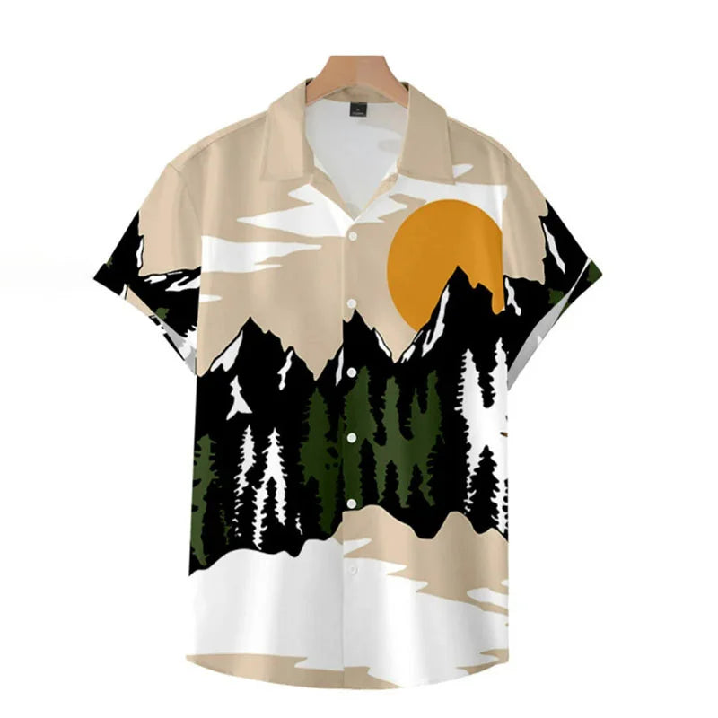 Cactus Shirt Men Print  Hawaiian