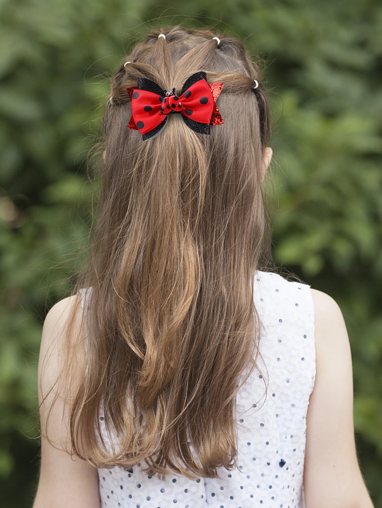 2 Pieces/pack Ladybug Pattern Hair Clips Hair Accessories for Girls Kids Hair Pin Headwear Hairbows Ideal Gift for Girls ladybird