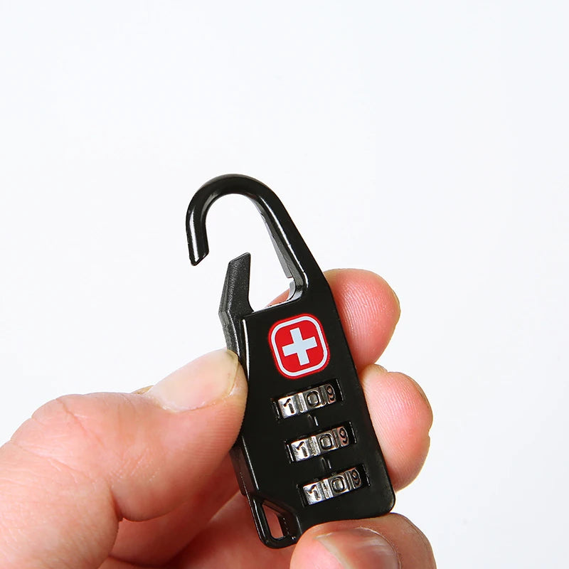 Outdoor Backpack Handbag Zipper Lock Anti Theft Portable Mini Combination Code Number Lock for Travel Backpack Accessories