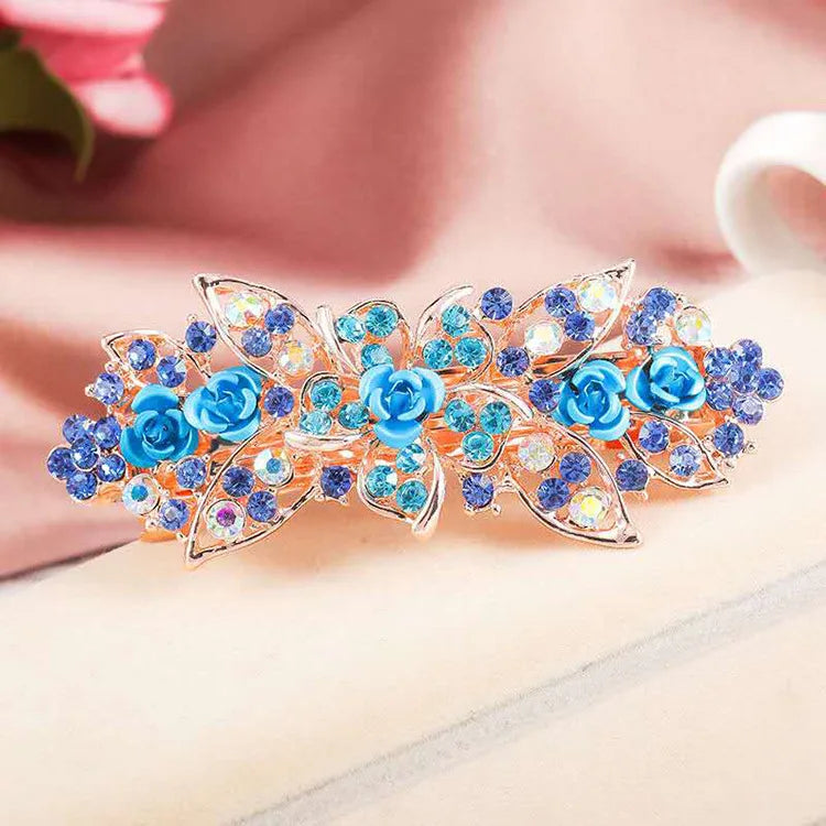 Crystal Floral Hairpin Rhinestone Hair Clip Barrettes