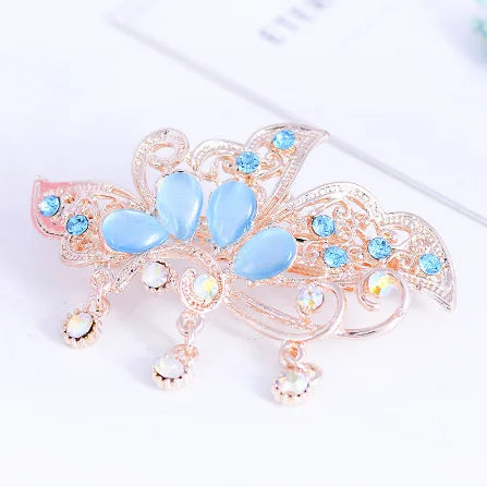 Red Purple Blue Crystal Butterfly Hairpins hair clip