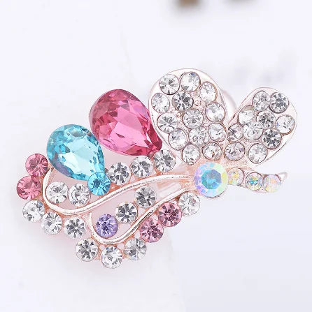 Red Purple Blue Crystal Butterfly Hairpins hair clip