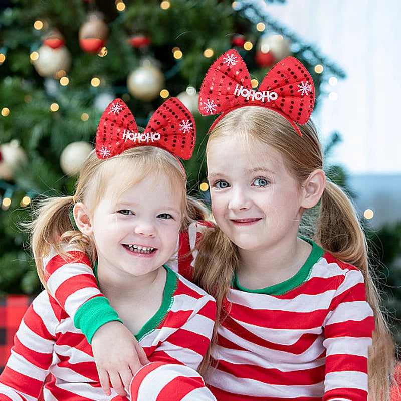 Cartoon Christmas Headband Santa Claus Elk Xmax Tree Hair Accessories Adult Kids 2024 Christmas Decoration Navidad New Year Gift fancy dress headbands