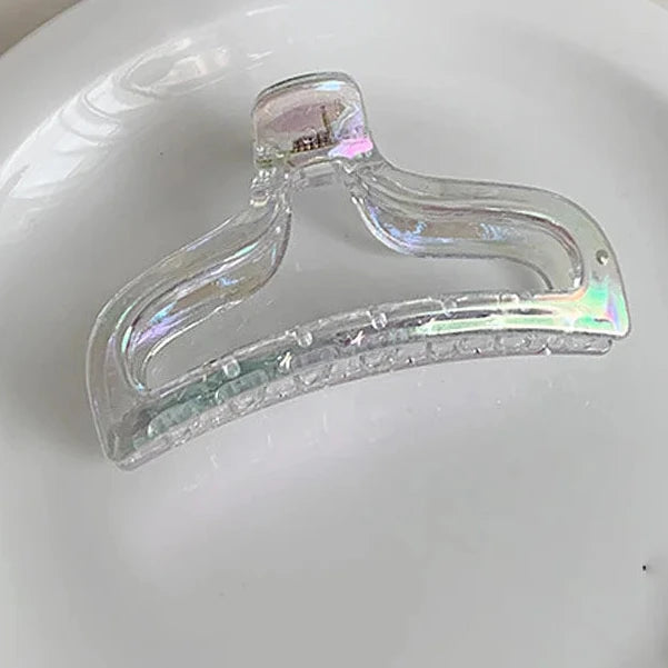 New Colorful Transparent Geometric Hair Claw For Women Girls Sweet Hair Decorate Claw Hair Clip Fashion Hair Accessories work school everyday wear
