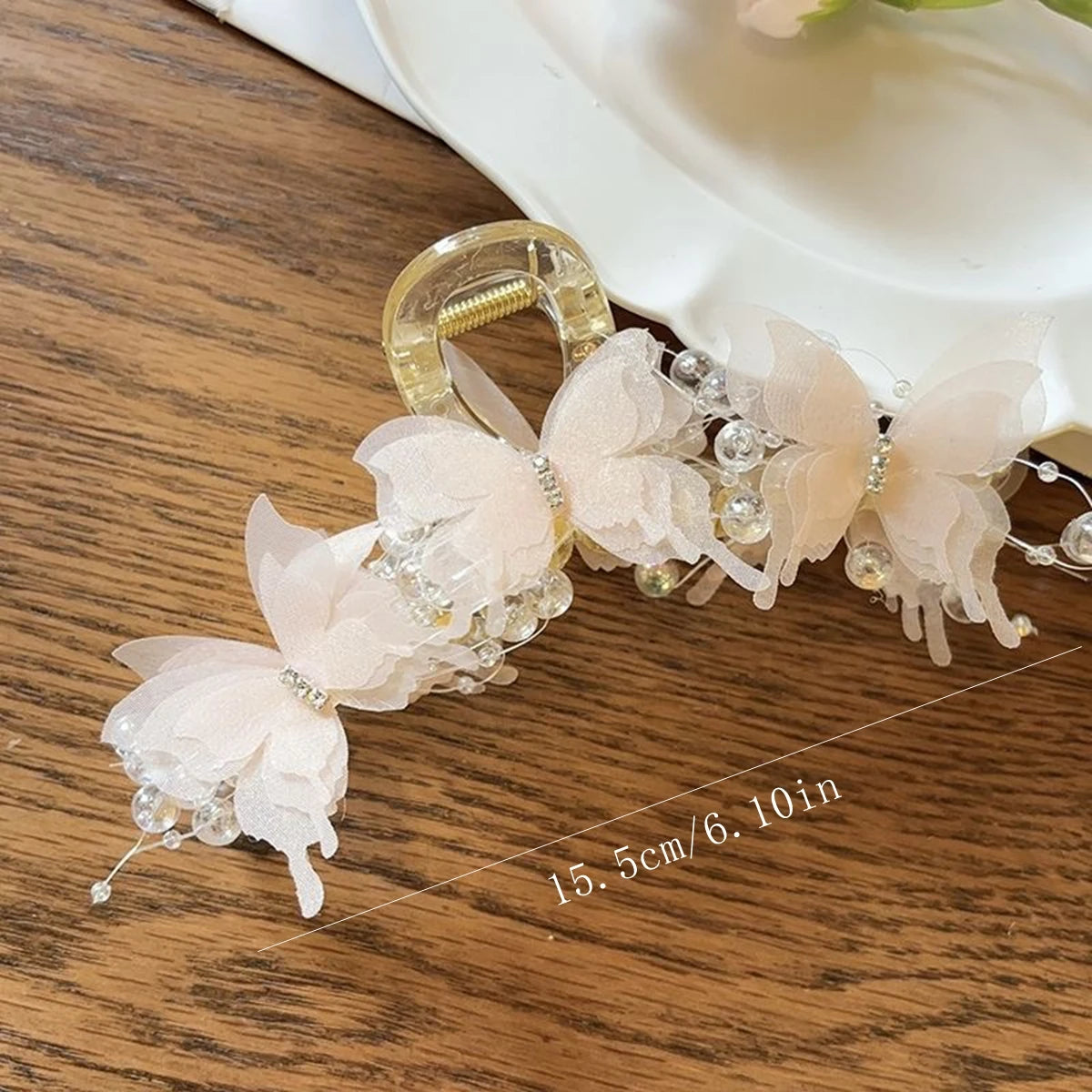 Super Fairy-Like Butterfly Hair Clip, Large Shark Clip, Back-Of-Head Hair Clip for Girls and Women, Half-Up Hair Accessory Suitable for Shopping and Everyday Casual Wear claw clip pretty wedding special occasion