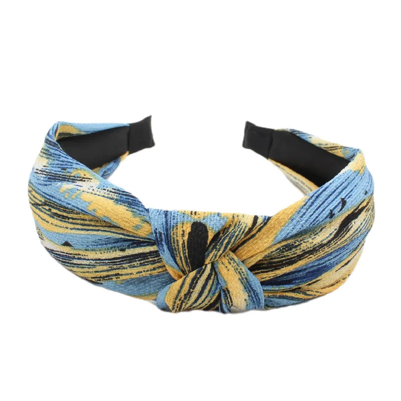 New Vintage Style Fabric Knot Headband National Style Headband Fashion Temperament Women Hair Accessories