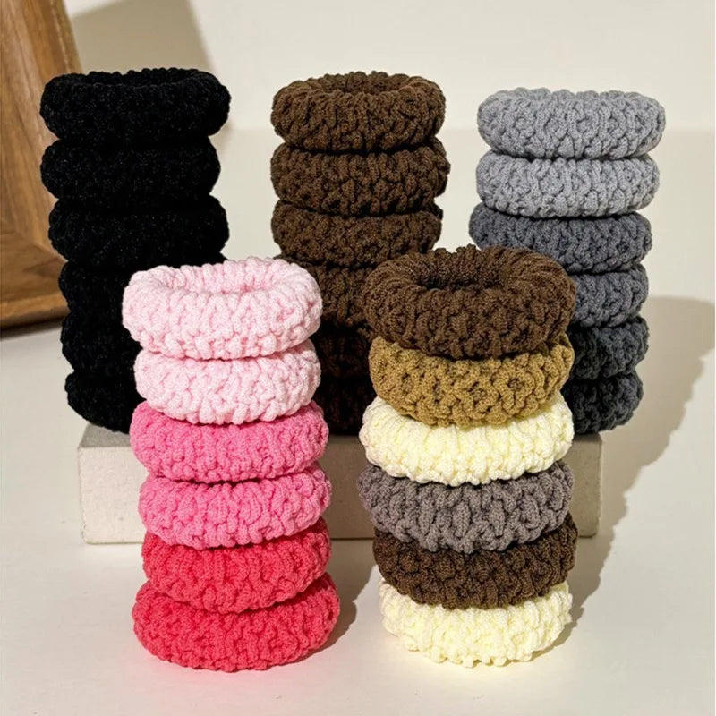 6Pcs/Set Women Hair Scrunchies Girls Elastic Hair Bands Children Headbands Hair Gum Tie Hair Accessories Party Birthday Gifts