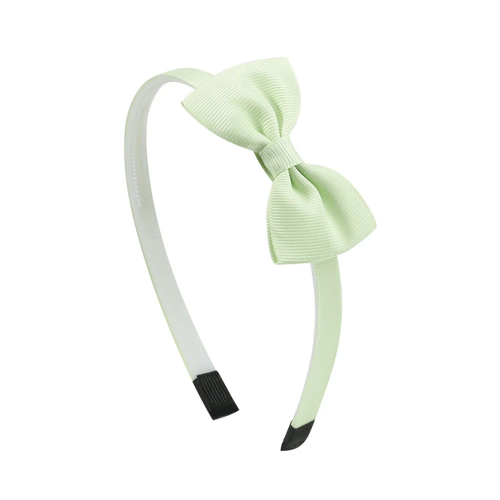 1PCS Ribbon Bow Knot Headband Children Hair Hoop Solid Color Baby Hairbands Clothing Decoration Photography Props all colours