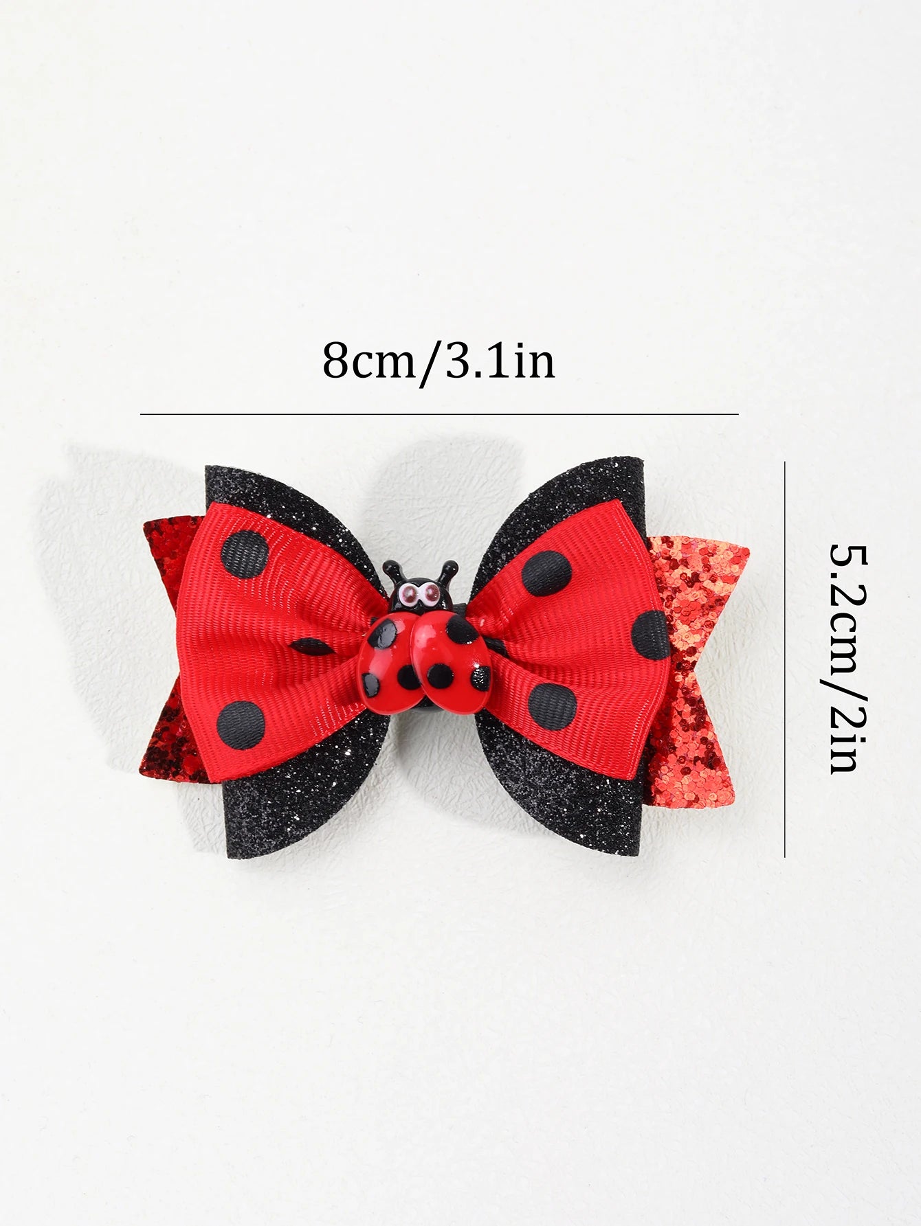 2 Pieces/pack Ladybug Pattern Hair Clips Hair Accessories for Girls Kids Hair Pin Headwear Hairbows Ideal Gift for Girls ladybird