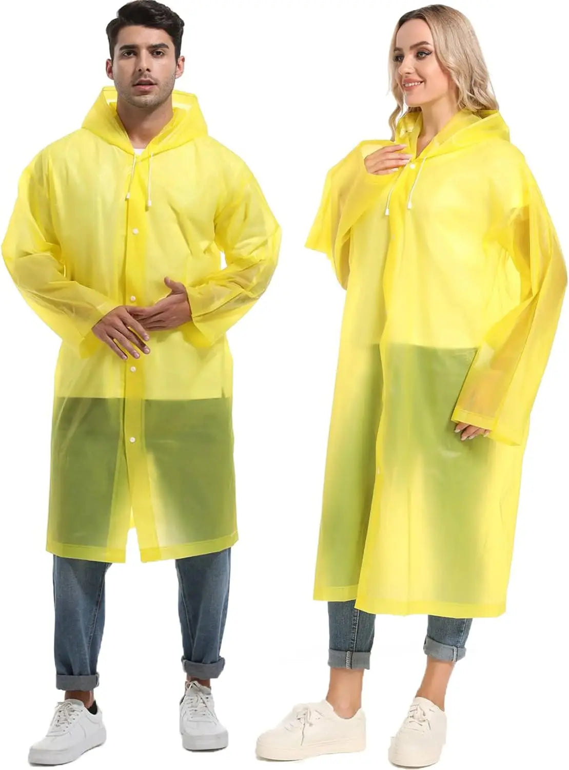Disposable Adults Reusable Raincoats,Waterproof Rain Ponchos,Adults-Reusable Emergency Raincoats with Hood and Drawstring theme park  camping festival music