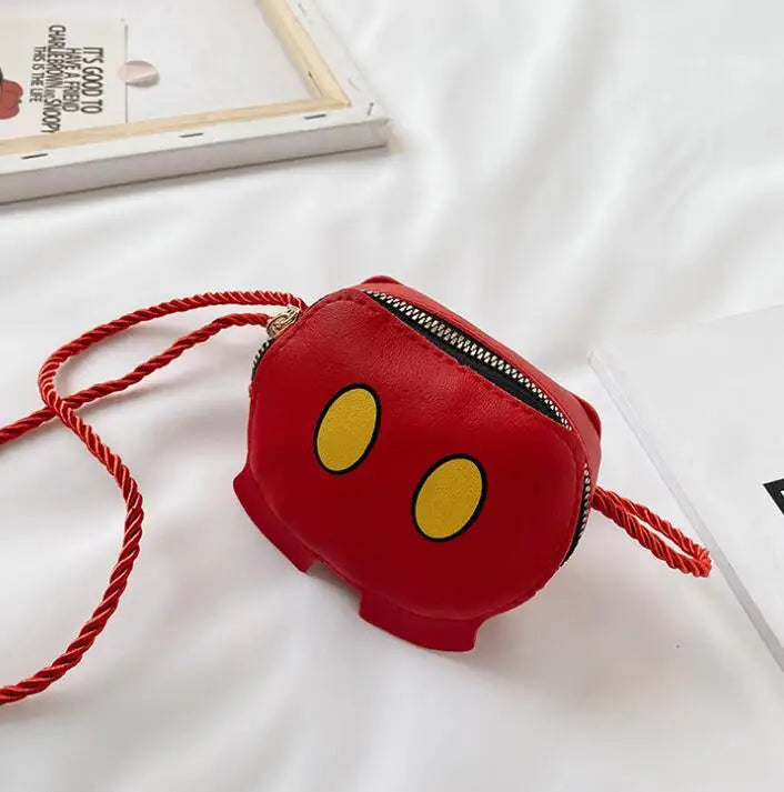 Lovely Children's Mini Shoulder Bags PU Leather Boys Girls Small Crossbody Bag Cute Cartoon Baby Kids Pink Red Coin Purse Wallet
