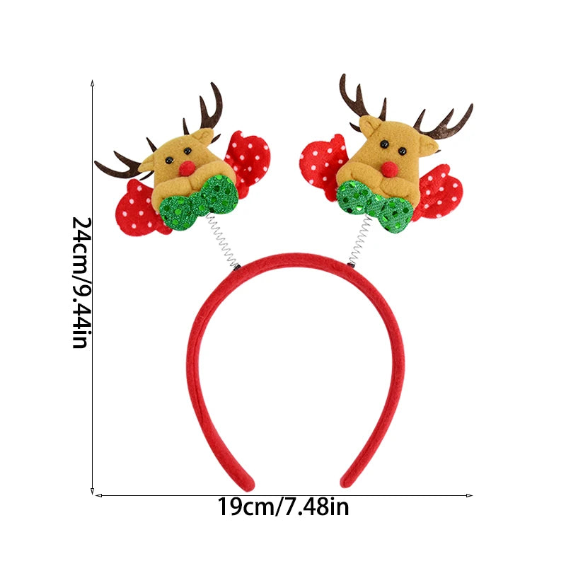 Cartoon Christmas Headband Santa Claus Elk Xmax Tree Hair Accessories Adult Kids 2024 Christmas Decoration Navidad New Year Gift fancy dress headbands