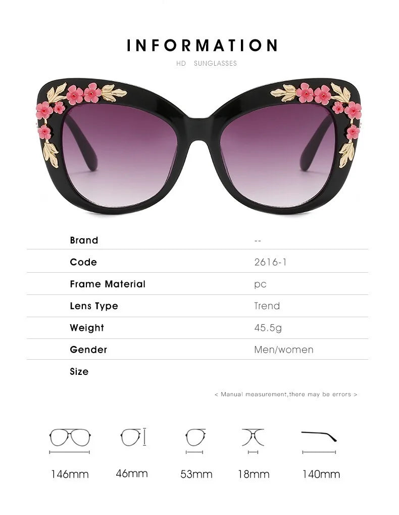Flower Sunglasses Women Pink