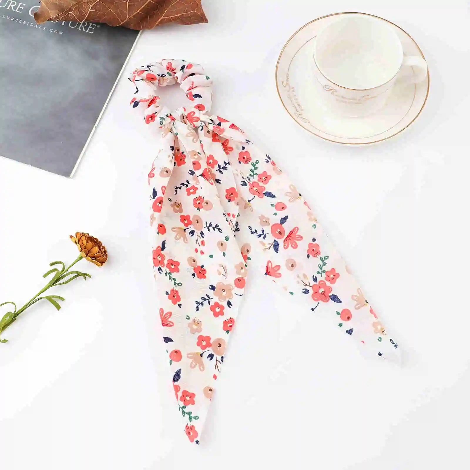 Fashion Dots Scrunchies Long Hair Rope Korean Hair Ties for Women Ponytail Scarf Sweet Elastic Hair Band Hair Accessories