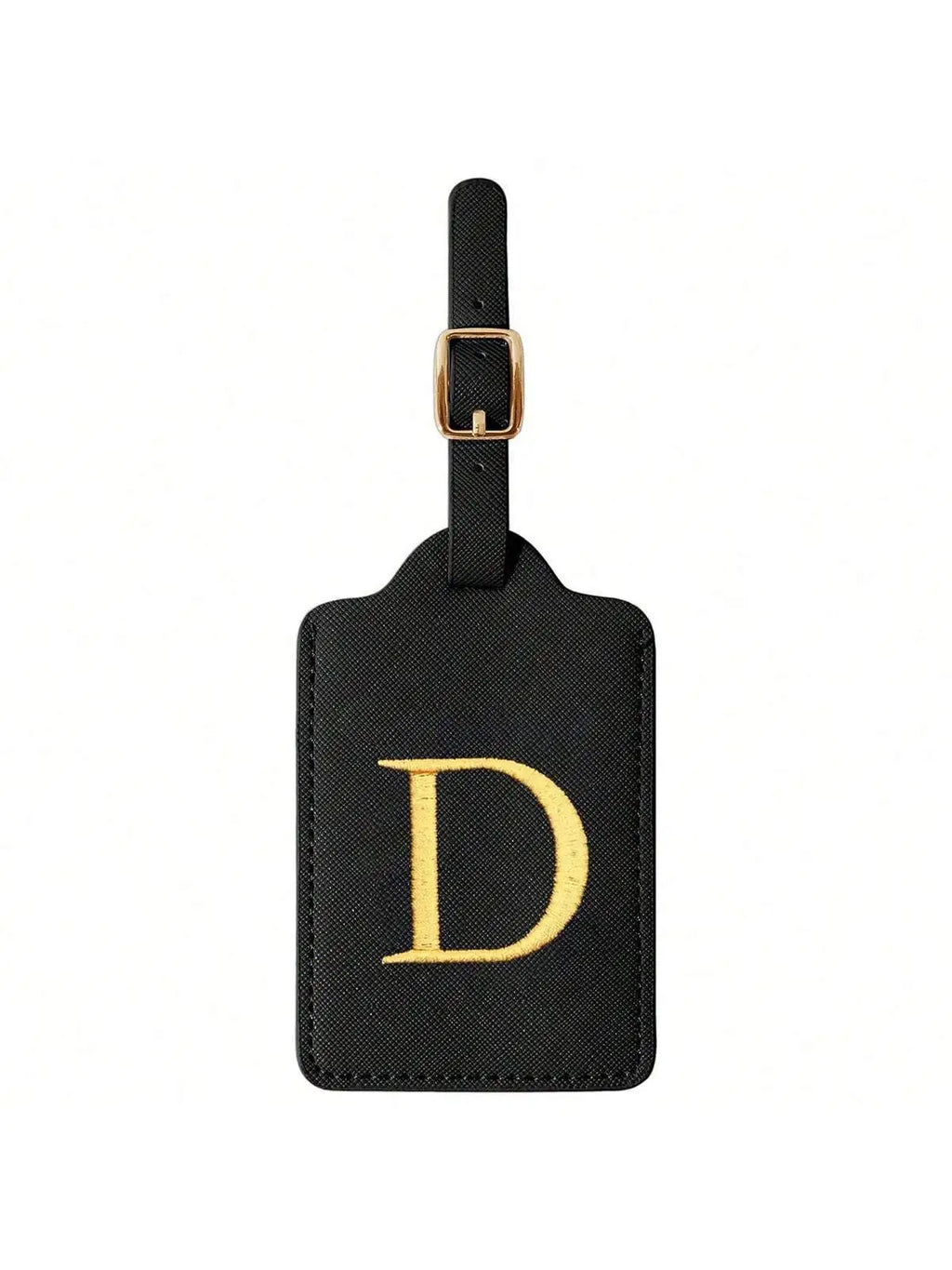 PU Leather Luggage Tag for Travel - Durable Suitcase ID Tag with Privacy Cover & Name Card Slot (A-Z) liu