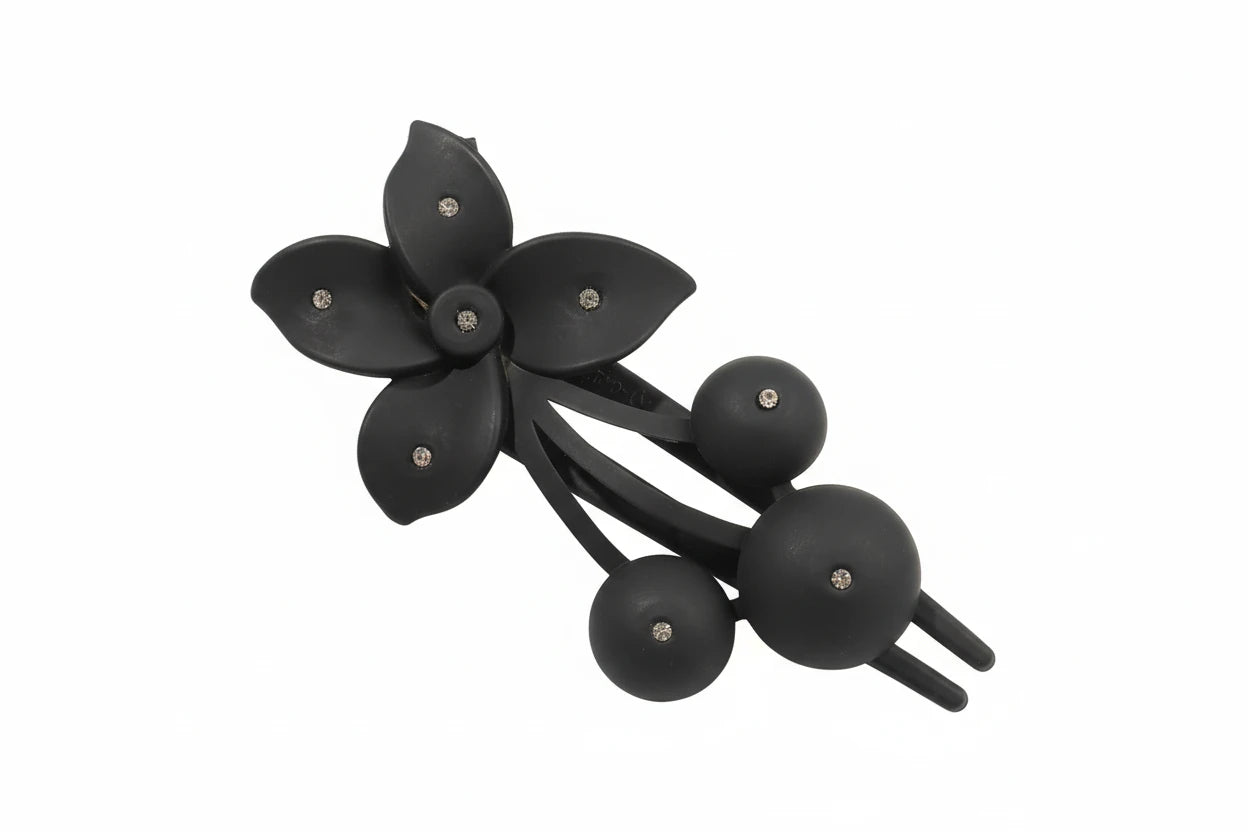 Flower Hair Clips Crab Elegant Ponytail Fashion Matte Rhinestone Cherry Hairpins Hair Claw Clips Hair Clamps Hair Accessories