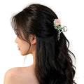 Fashion Metal Flower Hair Clips Exquisite Lily Tulip Rose Shark Clip Advanced Non-Slip Hair Claw Hair Accessories