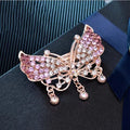 Red Purple Blue Crystal Butterfly Hairpins hair clip