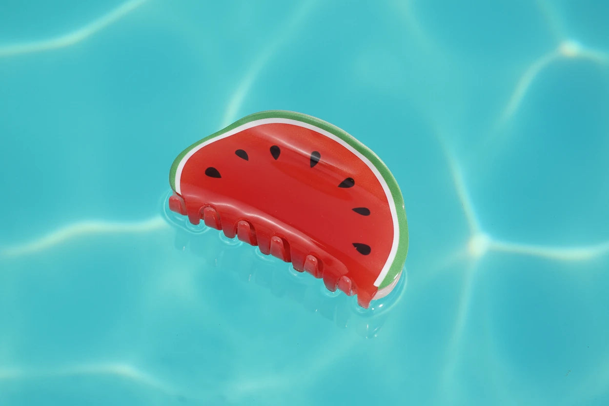 Lemon Srawberry Hair Crab Clip Kiwifruit Ponytail Holder lemon fruit  Watermelon Hair Clips Women Shark Clip Fruits Hair Claws ideal for holidays and summer or a cruise