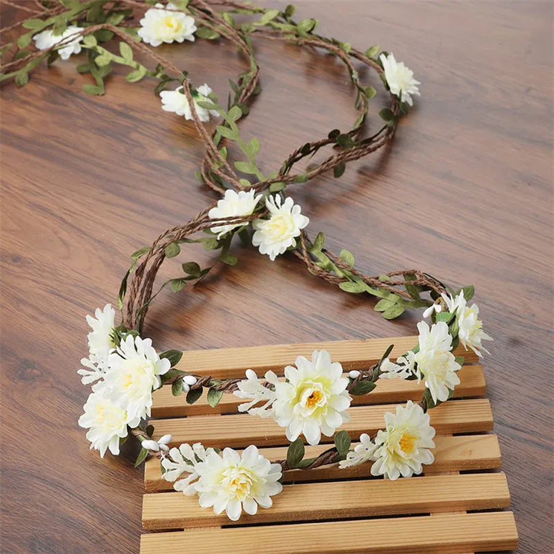 Flower Vines Crown Headband for Bride Wedding or festival