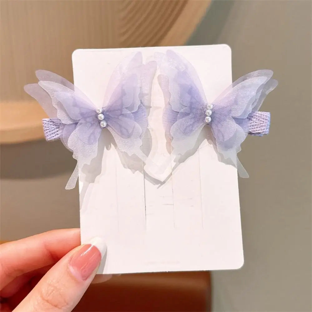 1pair Cute Red Cherry Hair Clip Cloth Bow Headflower Strawberry Side Hairpins Barrettes Headwear Bow Hairpins Girls