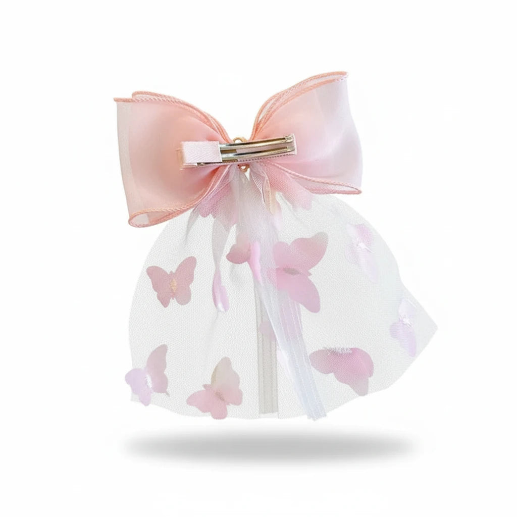 1PC New Princess Gradient Butterfly Bow Cute Girls Hairpins Children Headwear Hairgrip Hair Clips Barrettes Hair Accessories very pretty for party’s special occasions
