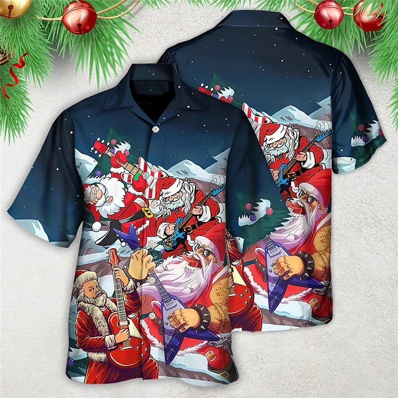 Christmas Men's Hawaii Shirt perfect for cruise