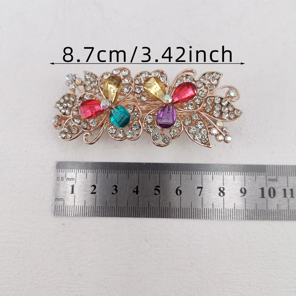 Crystal Barrettes Bow Clip Rhinestone ,ladies girls half up half down hair