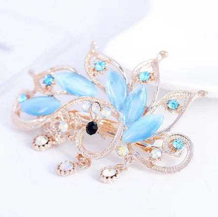 Red Purple Blue Crystal Butterfly Hairpins hair clip