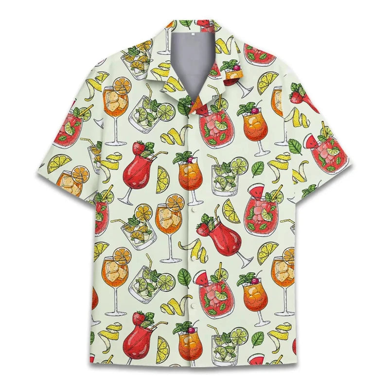Men Hawaiian animal Shirt Men