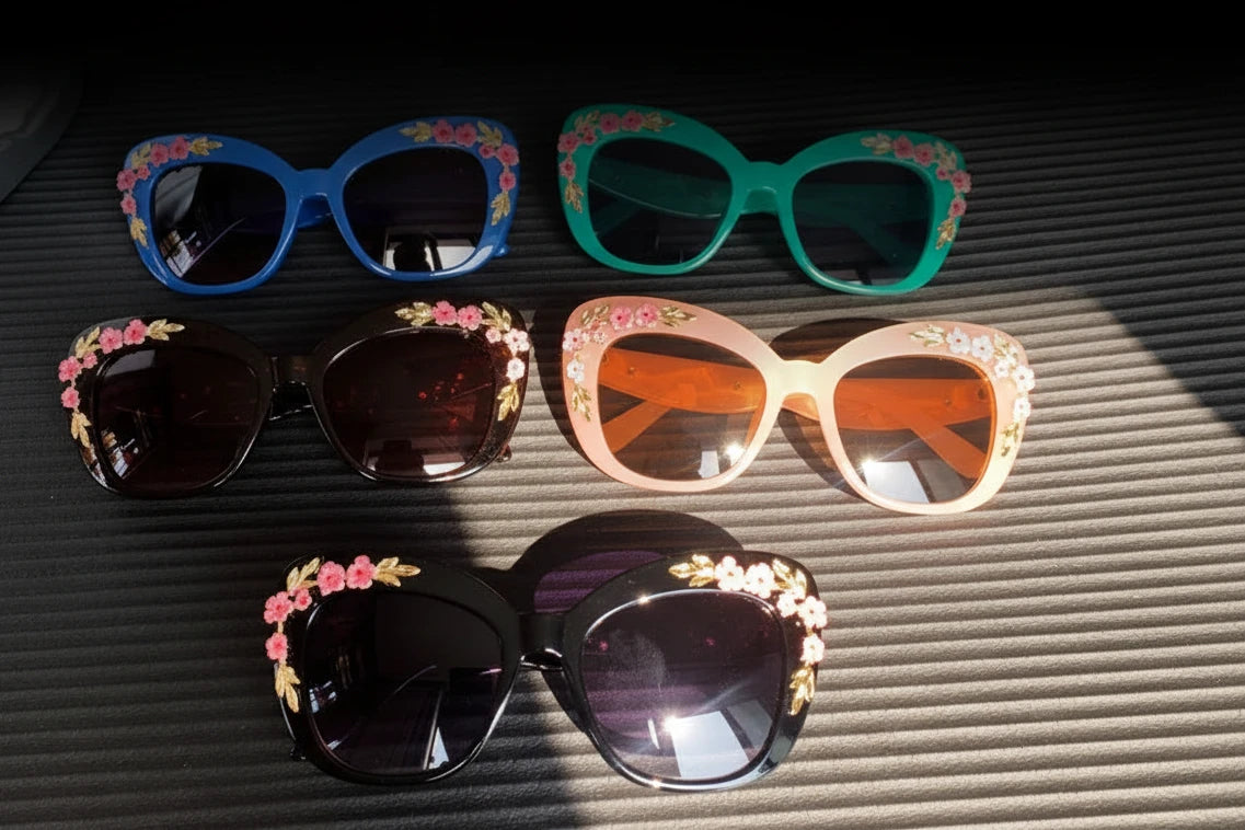 Flower Sunglasses Women Pink