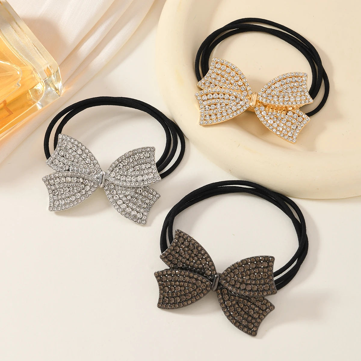 Hair bobble Diamanté bow