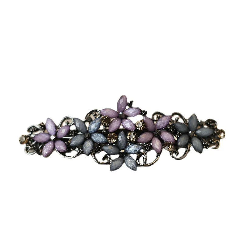 crystal flower clip /hairpin rhinestone