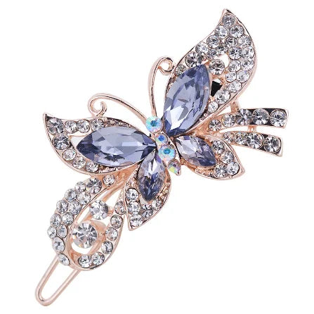 Red Purple Blue Crystal Butterfly Hairpins hair clip