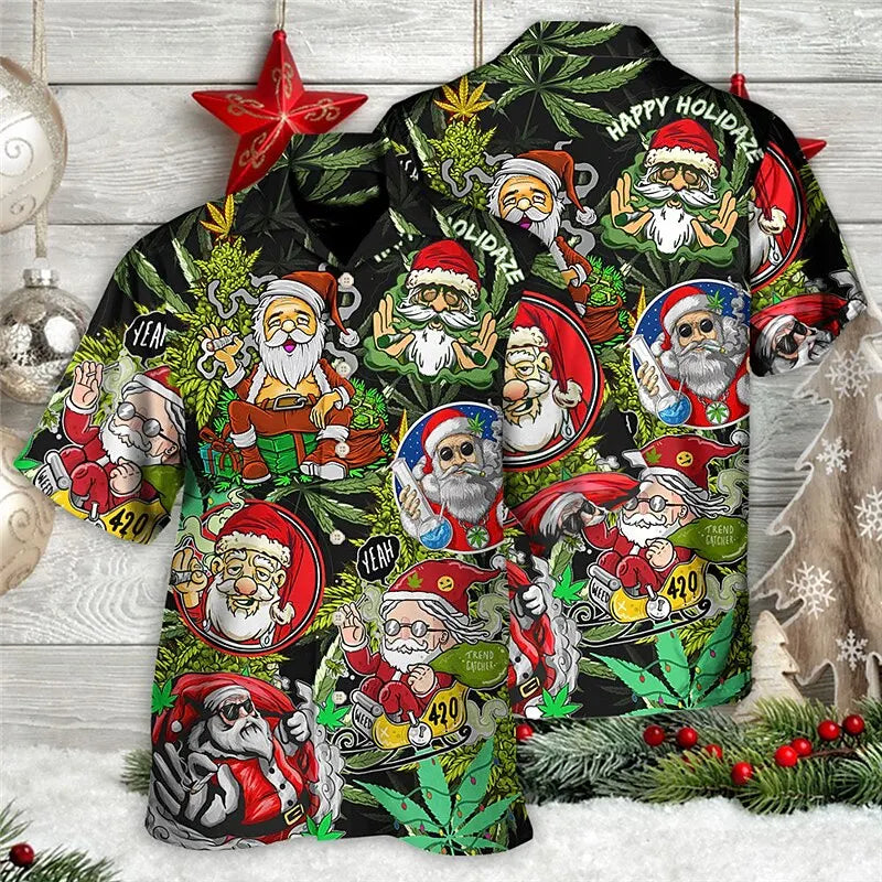 Christmas Men's Hawaii Shirt perfect for cruise