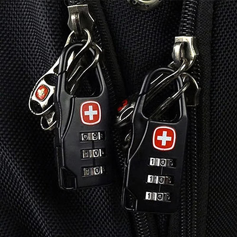 Outdoor Backpack Handbag Zipper Lock Anti Theft Portable Mini Combination Code Number Lock for Travel Backpack Accessories