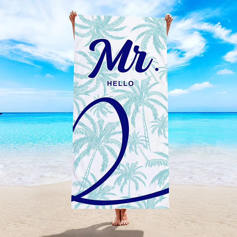 New Coconut Tree Ultra Fine Fiber Digital Printed Beach Towel Swimming Bath Towel Woolen Circle Cloth Beach Towel 70x150cm