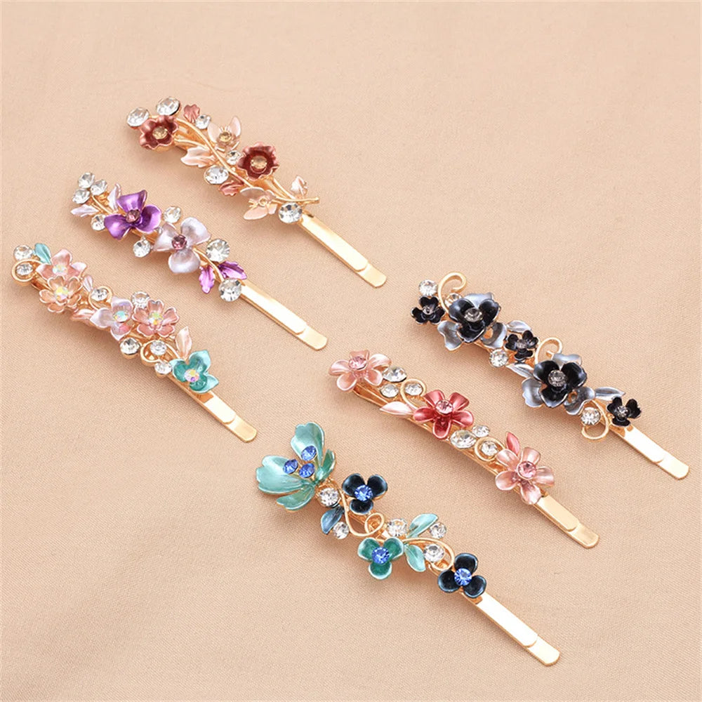 Rhinestone Flower Hair Clip