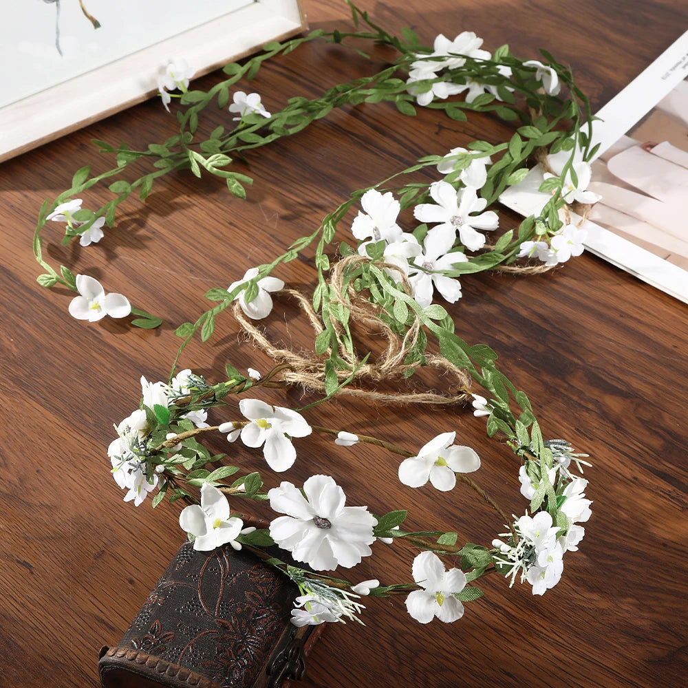 Flower Vines Crown Headband for Bride Wedding or festival