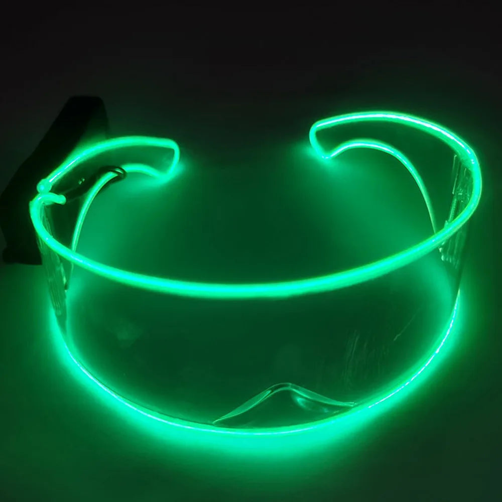 LED Glasses LED Party Glasses Luminous Glasses Visor Glasses Light Up Rave Glasses for Christmas Halloween