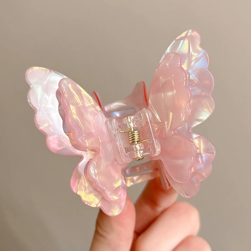 Beautiful Fairy Butterfly Hair Claw clip  Hair Clip Sweet Princess for Women Girl Hairpin Hair Accessories so pretty        Party holiday beach cruise wedding bridesmaid flower girl
