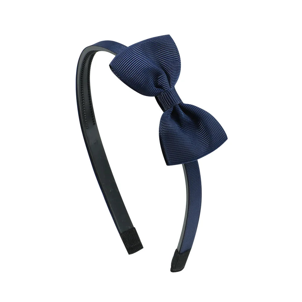 1PCS Ribbon Bow Knot Headband Children Hair Hoop Solid Color Baby Hairbands Clothing Decoration Photography Props all colours