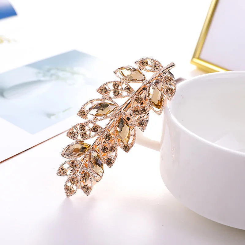 Crystal Floral Hairpin Rhinestone Hair Clip Barrettes