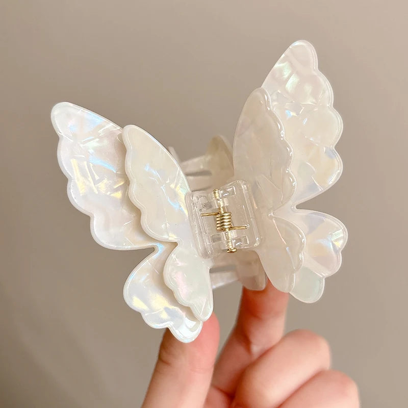Beautiful Fairy Butterfly Hair Claw clip  Hair Clip Sweet Princess for Women Girl Hairpin Hair Accessories so pretty        Party holiday beach cruise wedding bridesmaid flower girl