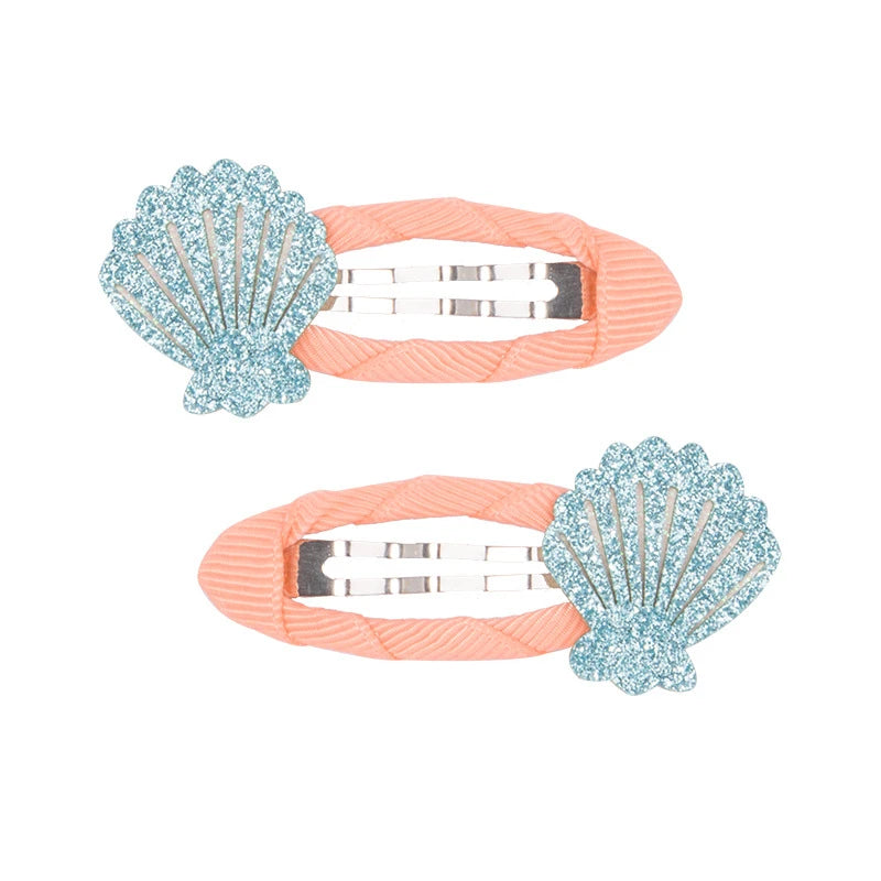 2 Piece Baby Girl Hairpin Hair Clip Accessory Kids Children Headwear Photography Toddler Animal Fruit Kitty Rabbit Shell Flower