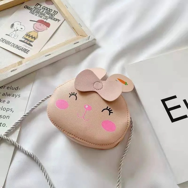Lovely Children's Mini Shoulder Bags PU Leather Boys Girls Small Crossbody Bag Cute Cartoon Baby Kids Pink Red Coin Purse Wallet